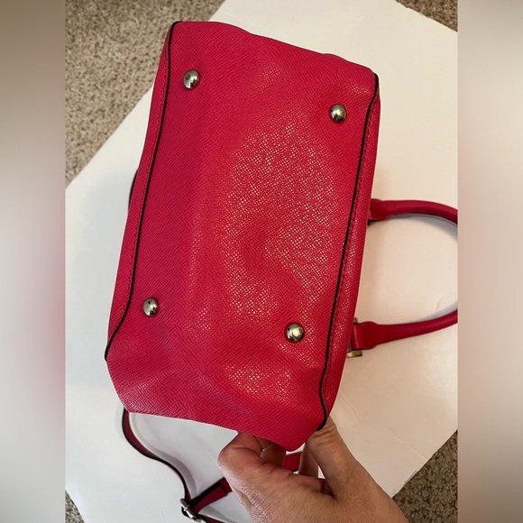 London Fog Women's Purse Crossbody Pink Faux Vegan Leather Shoulder Bag - Picture 9 of 12